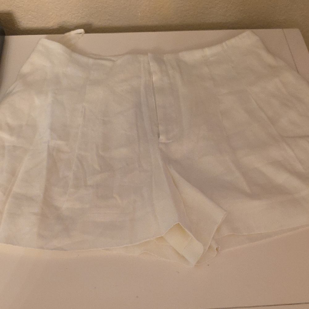 ANTONIO MELANI White High Waist Shorts